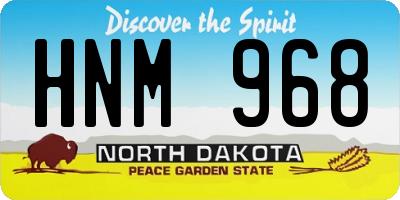 ND license plate HNM968