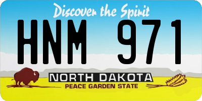 ND license plate HNM971