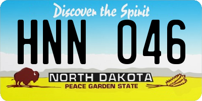 ND license plate HNN046