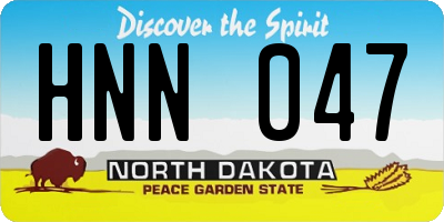 ND license plate HNN047