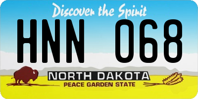ND license plate HNN068