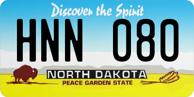 ND license plate HNN080