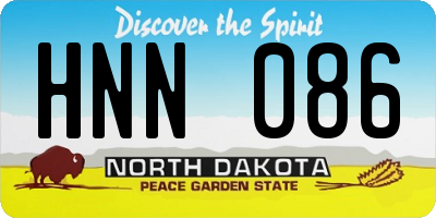 ND license plate HNN086