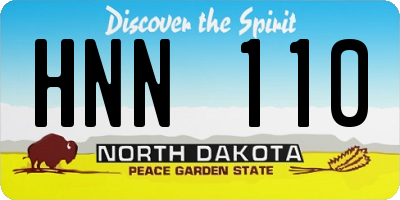 ND license plate HNN110