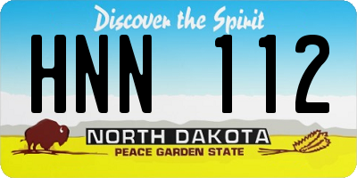 ND license plate HNN112