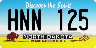 ND license plate HNN125