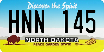 ND license plate HNN145