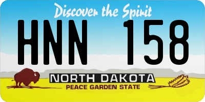ND license plate HNN158