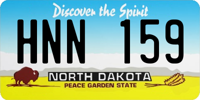 ND license plate HNN159
