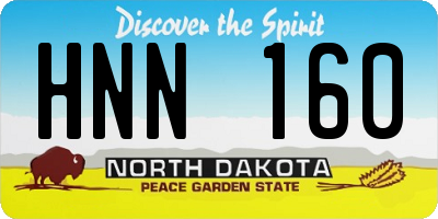 ND license plate HNN160