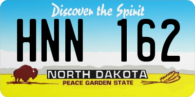 ND license plate HNN162
