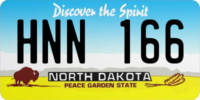 ND license plate HNN166
