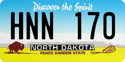 ND license plate HNN170