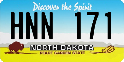 ND license plate HNN171