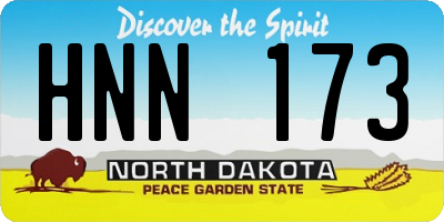 ND license plate HNN173