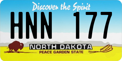 ND license plate HNN177