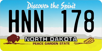 ND license plate HNN178