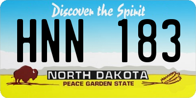 ND license plate HNN183
