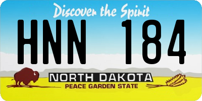 ND license plate HNN184