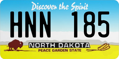 ND license plate HNN185