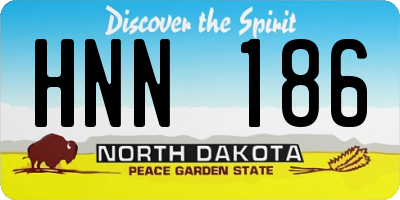 ND license plate HNN186
