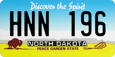 ND license plate HNN196
