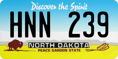 ND license plate HNN239