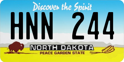 ND license plate HNN244
