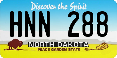 ND license plate HNN288