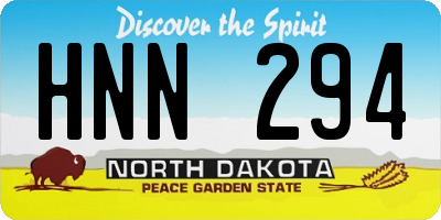 ND license plate HNN294