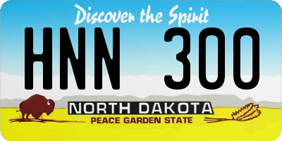 ND license plate HNN300