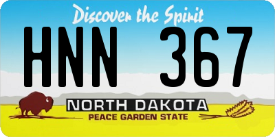ND license plate HNN367