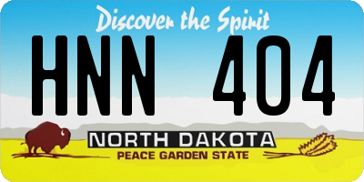ND license plate HNN404