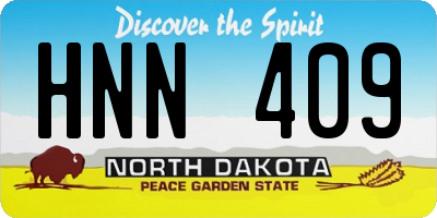 ND license plate HNN409