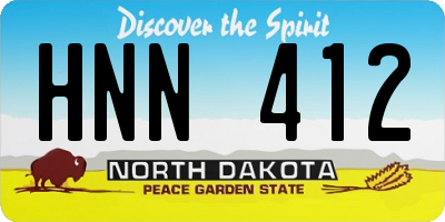ND license plate HNN412