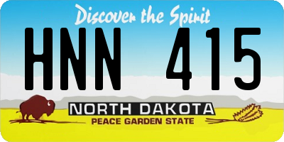 ND license plate HNN415