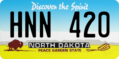 ND license plate HNN420