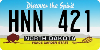 ND license plate HNN421