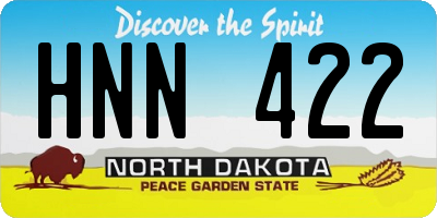 ND license plate HNN422