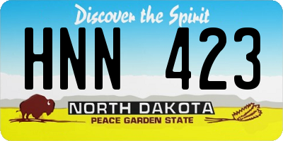 ND license plate HNN423