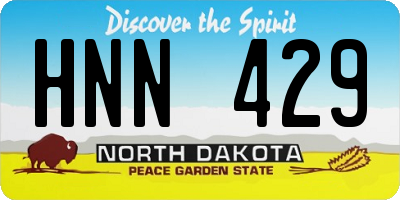 ND license plate HNN429