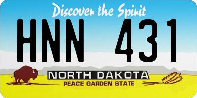 ND license plate HNN431