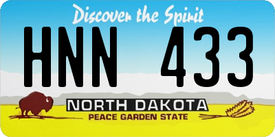 ND license plate HNN433