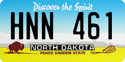 ND license plate HNN461
