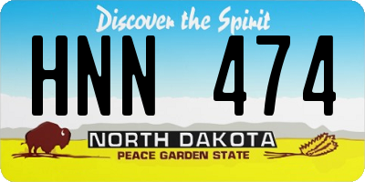 ND license plate HNN474