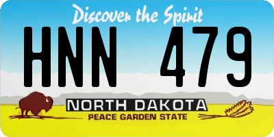 ND license plate HNN479