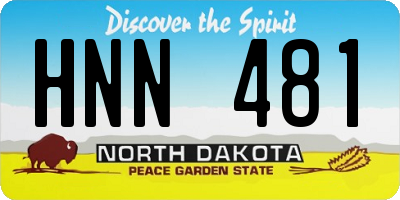 ND license plate HNN481