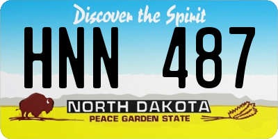 ND license plate HNN487