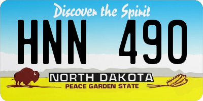 ND license plate HNN490