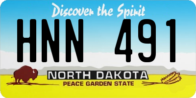 ND license plate HNN491